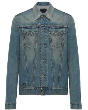 Prada Long-Sleeved Denim Jacket - Blue