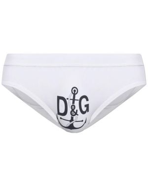Dolce & Gabbana Jersey Swim Briefs - White