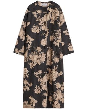 Max Mara Floral Pattern Coat - Multicolor