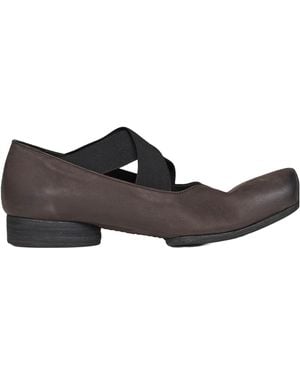 Uma Wang Square-Toe Ballet Flats - Brown