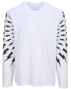 Neil Barrett Thunderbolt Long-Sleeve T-Shirt - White
