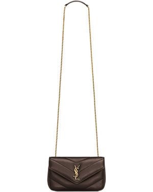 Saint Laurent Mini Loulou Shoulder Bag - White