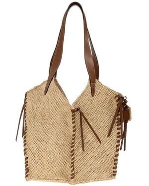 Isabel Marant Tampa Woven Tote Bag - Metallic