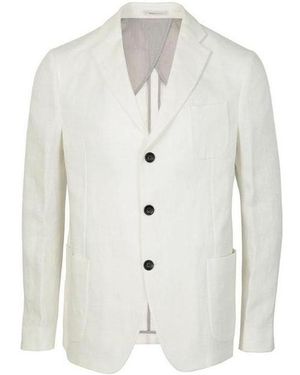 Armani Collezioni Logo Suit Jacket - White
