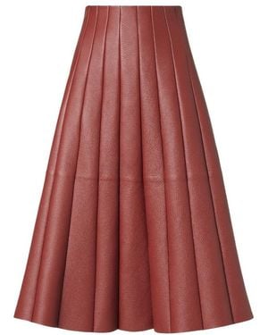 Fendi Rust-Colored Deerskin Selleria Skirt