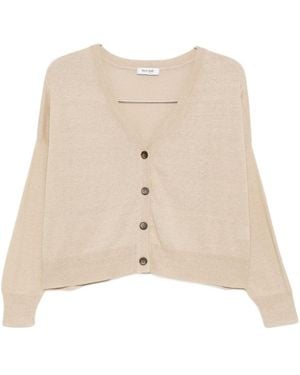 Baserange Buttoned V-Neck Cardigan - Natural