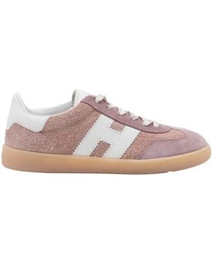 Hogan 'Cool' Lace-Up Low-Top Casual Shoes - Pink