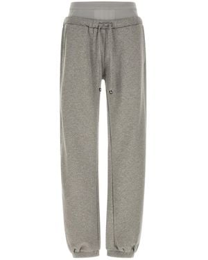 The Attico Ribbed Insert Fleece Joggers - Grey