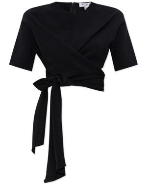 Alaïa Alaa Bow Embellished Backless Top - Black