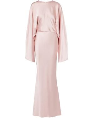 Norma Kamali Reverse Obie Satin Gown - Pink