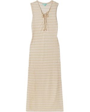 Melissa Odabash Crochet Knit Dress - Natural