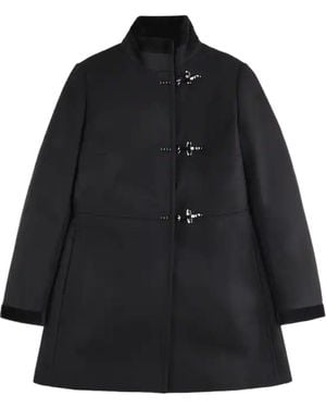 Fay Virginia Toggle Wool Coat - Black
