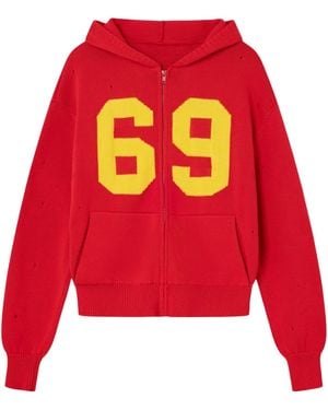 GIMAGUAS 69 Front-Zip Hoodie - Red