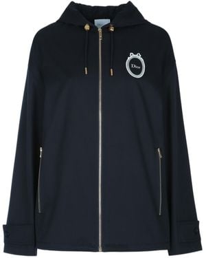 Dior Médaillon Embroidered Anorak - Blue