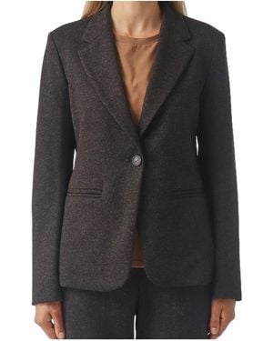 Max Mara Single-Breasted Notched-Lapels Blazer - Black