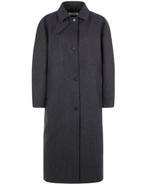 Jil Sander Long-Sleeved Coat - Black