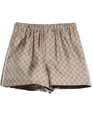 Gucci Printed Twill Shorts - Natural
