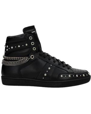 Saint Laurent Strap-Up Casual Trainers - Black