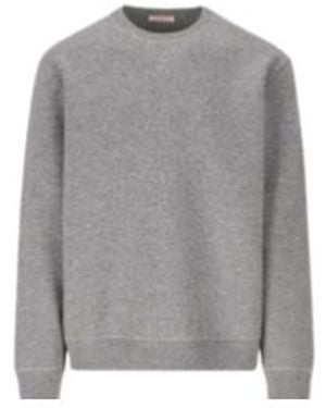 Valentino Crewneck Straight Hem Jumper - Grey