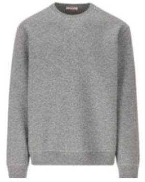 Valentino Crewneck Straight Hem Jumper - Grey