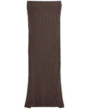 Tod's Slit Midi Skirt - Brown