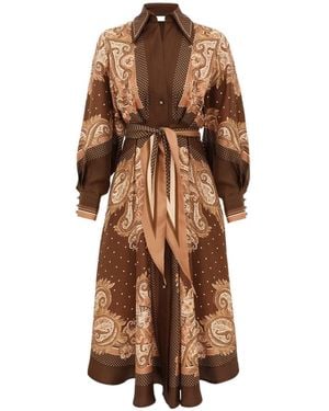 Zimmermann Luna Shirt Dress - Brown
