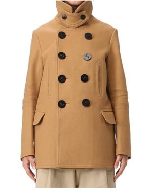 DSquared² Long-Sleeved Double-Breasted Coat - Natural
