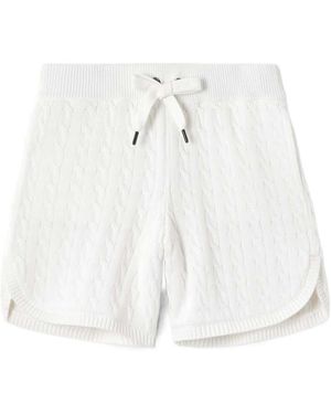 Brunello Cucinelli Elastic Waist Shorts - White