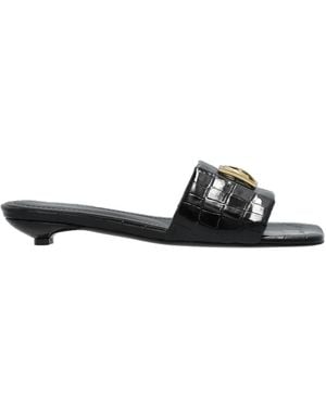 Anine Bing Appliqué Sandals - Black
