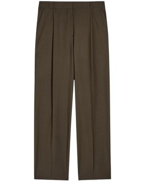 TOTEME Straight-Leg Wool Pants - Green