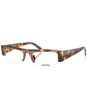 Miu Miu Eyewear Rectangular Frame Sunglasses - Metallic