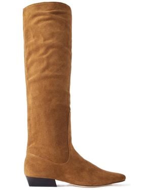 STAUD Wally Thigh-High Boots - Brown