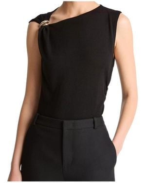 Vince Draped Gathered Blouse - Black