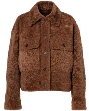 Brunello Cucinelli Caramel Shearling-Style Cropped Jacket - Brown