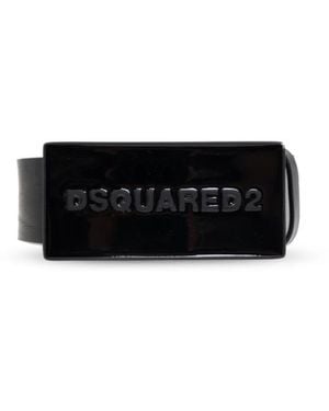 DSquared² Logo Plaque Buckle Belt - Black