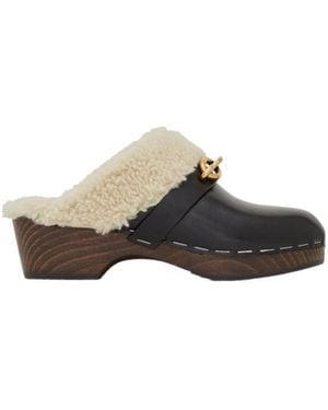 Saint Laurent Le Maillon Clogs - Brown