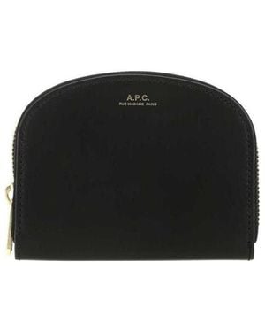 A.P.C. Demi Lune Compact Wallet - Black