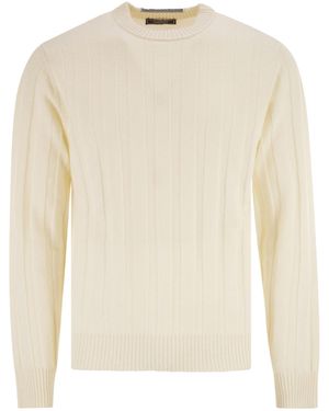Peserico Ribbed Knit Jumper - White