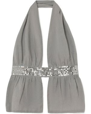 GIMAGUAS Infinito Sequin-Embellished Halter-Neck Top - Grey