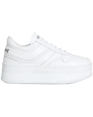 Celine Block Trainers With Wedge Outsole - White