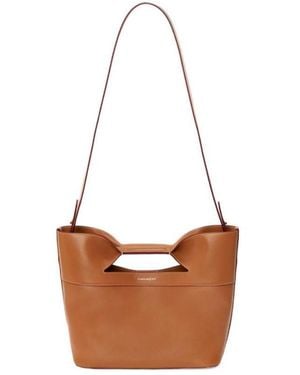 McQueen The Bow Small Top Handle Bag - White