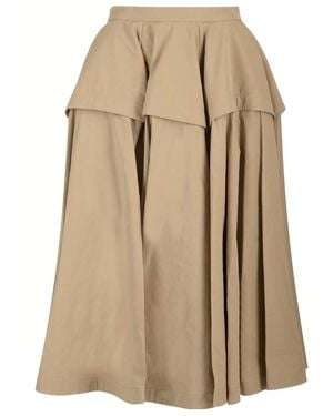 Bottega Veneta Compact A-Line Skirt - Natural