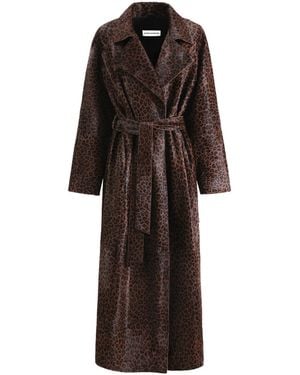 Nour Hammour Long-Sleeved Coat - Brown