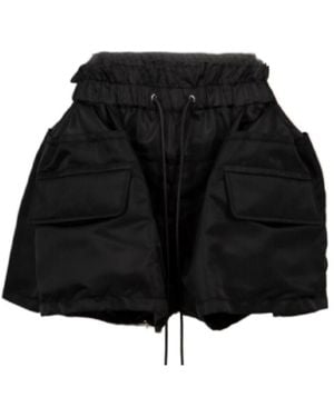 Sacai Drawstring Shorts - Black