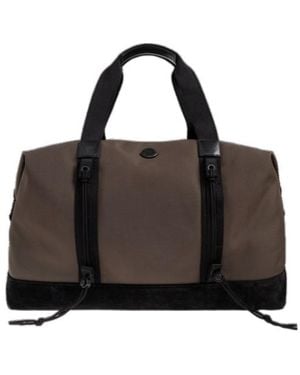 Moncler Logo Patch Drawstring Travel Bag - Black