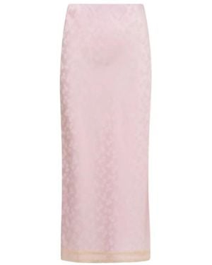 LoveShackFancy Kalo Floral-Jacquard Skirt - Pink