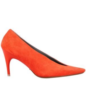 Balenciaga Duchesse Asymmetrical-Toe Pumps - Red