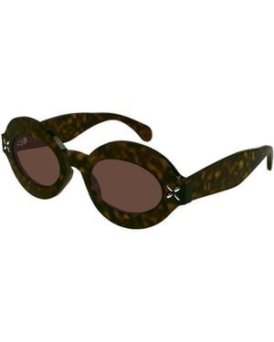 Alaïa Alaïa Oval Frame Sunglasses - White