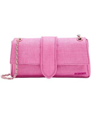 Jacquemus Fabric Elongated Flip-Top Bag - Pink