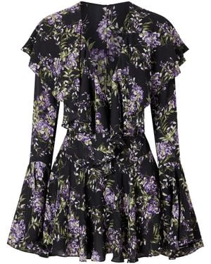 Norma Kamali Printed Mini Skirt - Black